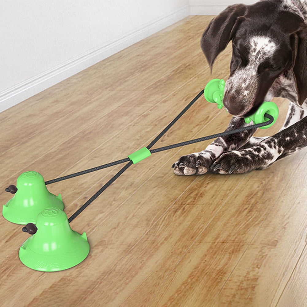 dog toy sticks to floor