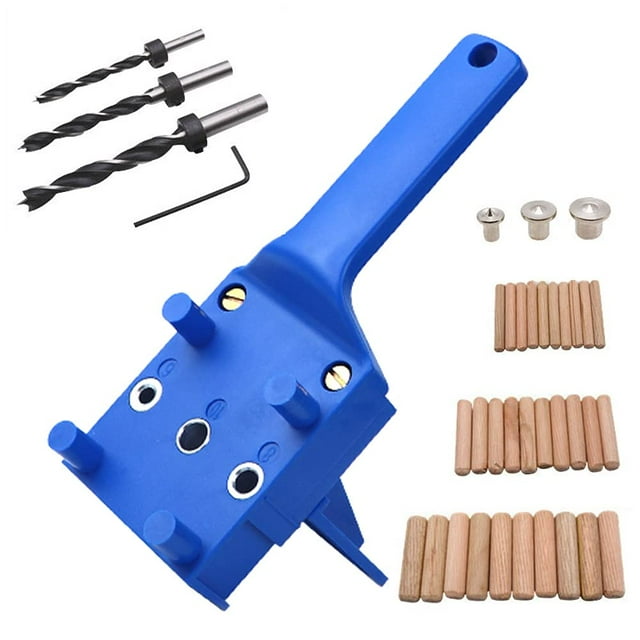 Kit de plantilla para pasadores de carpintería, perforador de agujeros rectos de bolsillo, localizador de pasadores de madera, herramientas de carpintería, herramientas de sierra para agujer