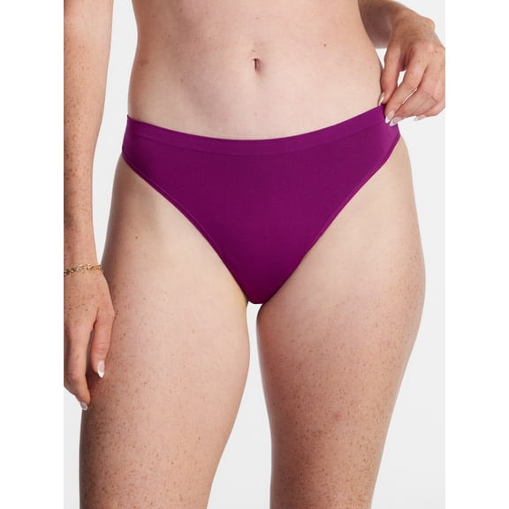 No Boundaries Women's Thong Panty Seamless, 1-pack, Sizes XS-XXXL