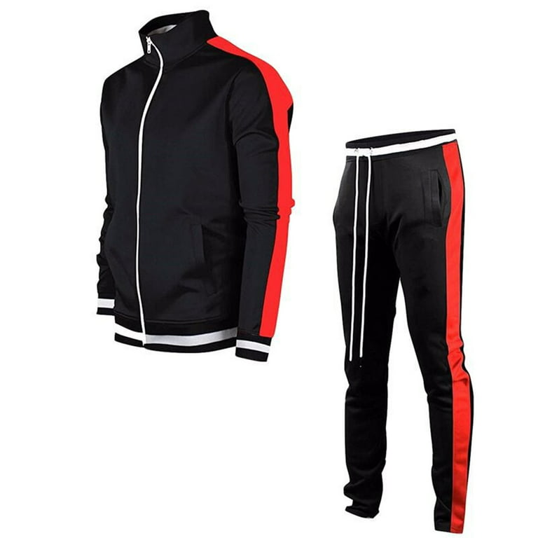 Men's Tracksuit Athletic Sports Casual Full Zip Sweatsuit