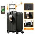 thumbnail image 5 of Luggage Sets 2 Pieces PC ABS Hardside Carry On Suitcase with Spinner Wheels TSA Lock 20 28 inch Black, 5 of 10