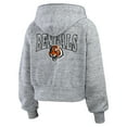 thumbnail image 3 of Women's WEAR by Erin Andrews  Heather Gray Cincinnati Bengals Speckled Fleece Cropped Full-Zip Hoodie, 3 of 5