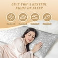 thumbnail image 4 of Disketp Silver Glitter Print Body Pillow Cover - Super Soft 20x54 Body Pillow Case,Long Side Hidden Zipper, 4 of 8