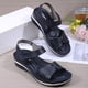 thumbnail image 5 of Sandalias transpirables de color sólido para mujer, zapatos de cuña de esponja de masaje Retro ligeros de gran tamaño para mujer Wmkox8yii nm4862, 5 of 9