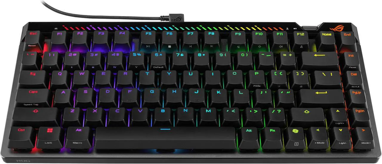 ASUS ROG Falchion Ace 75 HE Wired Analog/Hall Effect Gaming Keyboard - 75% TKL, USB, Hot Swappable HFX V2 Magnetic Switch, Rapid Trigger, 8KHz Polling, ABS Keycap, Carry Case, Web-based Config