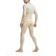 thumbnail image 3 of Jumpingount Conjunto de ropa interior para hombre, ropa de dormir de seda helada para otoño e invierno, ropa de abrigo de Color sólido, camiseta interior conjuntos de ropa Blanco/L Jumpingount AP013755-02, 3 of 6