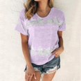 thumbnail image 3 of Birdeem T-Shirt Mode Imprimé pour Femmes Manches Courtes Blouse Col Rond Hauts Décontractés, 3 of 12