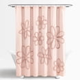 thumbnail image 3 of Lush Decor Ruffle Flower Floral Shower Curtain, 72x72, Blush, Single, 3 of 10