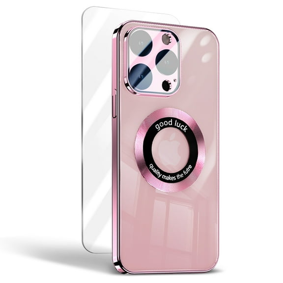 Allytechgroup Magnetic Compatible Phone Case for Apple iPhone 11, with Screen Protector Camera Lens Protector Shockproof Anti-Scratch Slim Fit Back Cover for iPhone 11, Pink