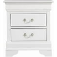 thumbnail image 4 of Glory Furniture Louis Phillipe 2 Drawer Nightstand in White, 4 of 16