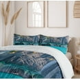 thumbnail image 6 of Ambesonne Turquoise Duvet Cover Sets, Marble Caves Chile, 2-King, Purple Grey and Turquoise, 6 of 7