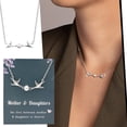 thumbnail image 2 of Collar con doble colgante de perla y golondrina Decoración para el día Collares de acero inoxidable Colgante de Navidad Cadena de moda para mujer Joyería para fiestas para niñas, 2 of 8