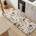 thumbnail image 5 of Paw Prints and Bones Kitchen Rug Mat,Kitchen Runner Rugs Non Skid Washable,Decorative Kitchen Floor Mats for Kitchen,Sink,Laundry,17"x47.2", 5 of 7