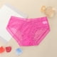 thumbnail image 3 of Gibobby Ropa interior para mujer de encaje Las bragas de encaje para mujer calzan las bragas transparentes cómodas y sin costuras(Rosa caliente,M), 3 of 5
