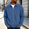 thumbnail image 6 of Rvwovn Men's Ribbed Trucker Jacket Full Zip Lapel Collar Corduroy Fall Outerwear for Daily Wear, 6 of 6