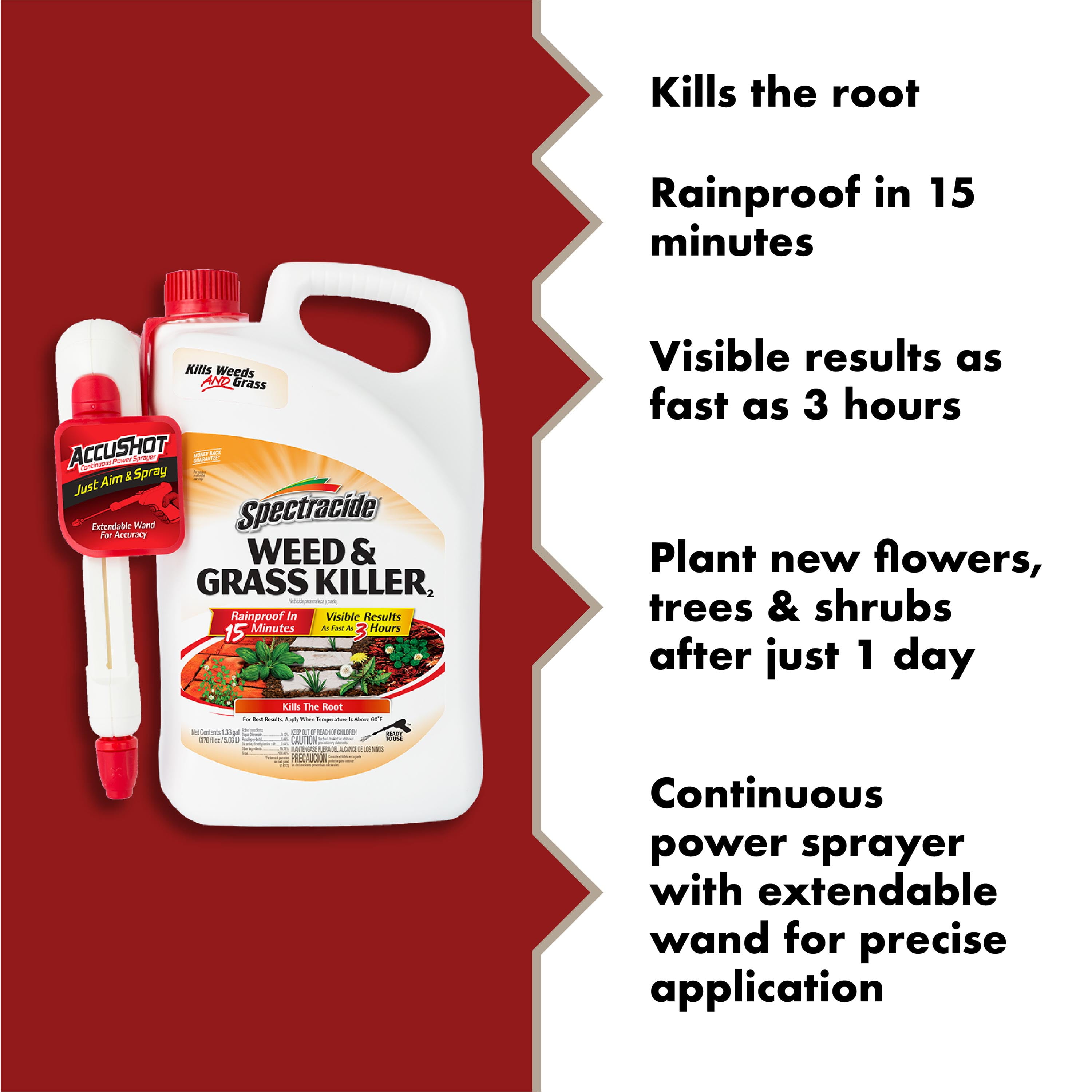 Spectracide Weed & Grass Killer with AccuShot Sprayer, 1.33 gal.
