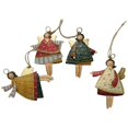thumbnail image 1 of Colgante de ángel navideño - 4 colgantes de ángel de metal Decoración navideña Joyas colgantes de innovadores calcetines con forma de alce Copos de nieve para decoraciones de ventanas de árboles de, 1 of 7