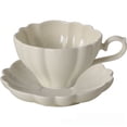 thumbnail image 5 of Taza de café de cerámica color crema, taza de color sólido de aspecto alto, taza de té de la tarde, taza de leche para oficina, taza de desayuno, 5 of 5