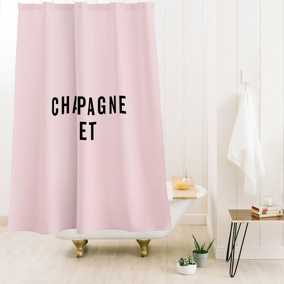 Society6 Envyart Champagne Diet Shower Curtain 71" x 74"