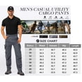 thumbnail image 3 of FEN AI Cotton Cargo Pants Men Stretch Pants Workwear Trousers Construction Pant w/10 Pockets, 3 of 10