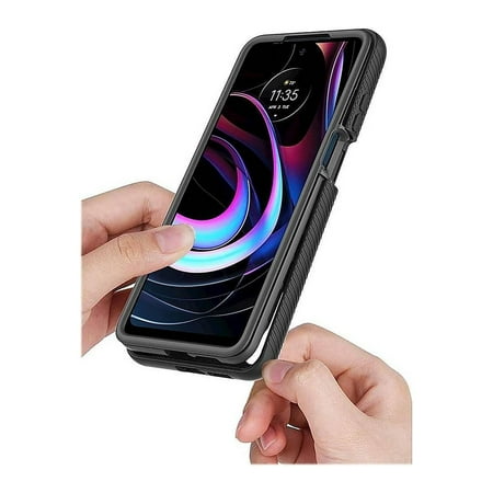 SaharaCase - GRIP Series Case for Motorola Edge (2021) - Black