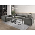 thumbnail image 2 of Home Design Kurtis Square Arm Chair with Tufted Velvet Upholstery and Gold Metal Legs, Flared Arms, Modern Living Room Seating, Gray, 2 of 7