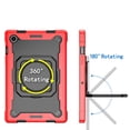 thumbnail image 3 of For Samsung Galaxy Tab A8 10.5 inch (2022) Tablet Tough Hybrid Rotating 360 Degree Kickstand - Red+Black, 3 of 3