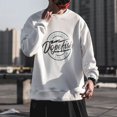 thumbnail image 3 of Sudadera para hombre, jersey blanco gráfico, ropa de hip hop para hombre, sin capucha, ropa de calle cálida, sencilla, emo, novedad de otoño, top de lujo S, 3 of 5