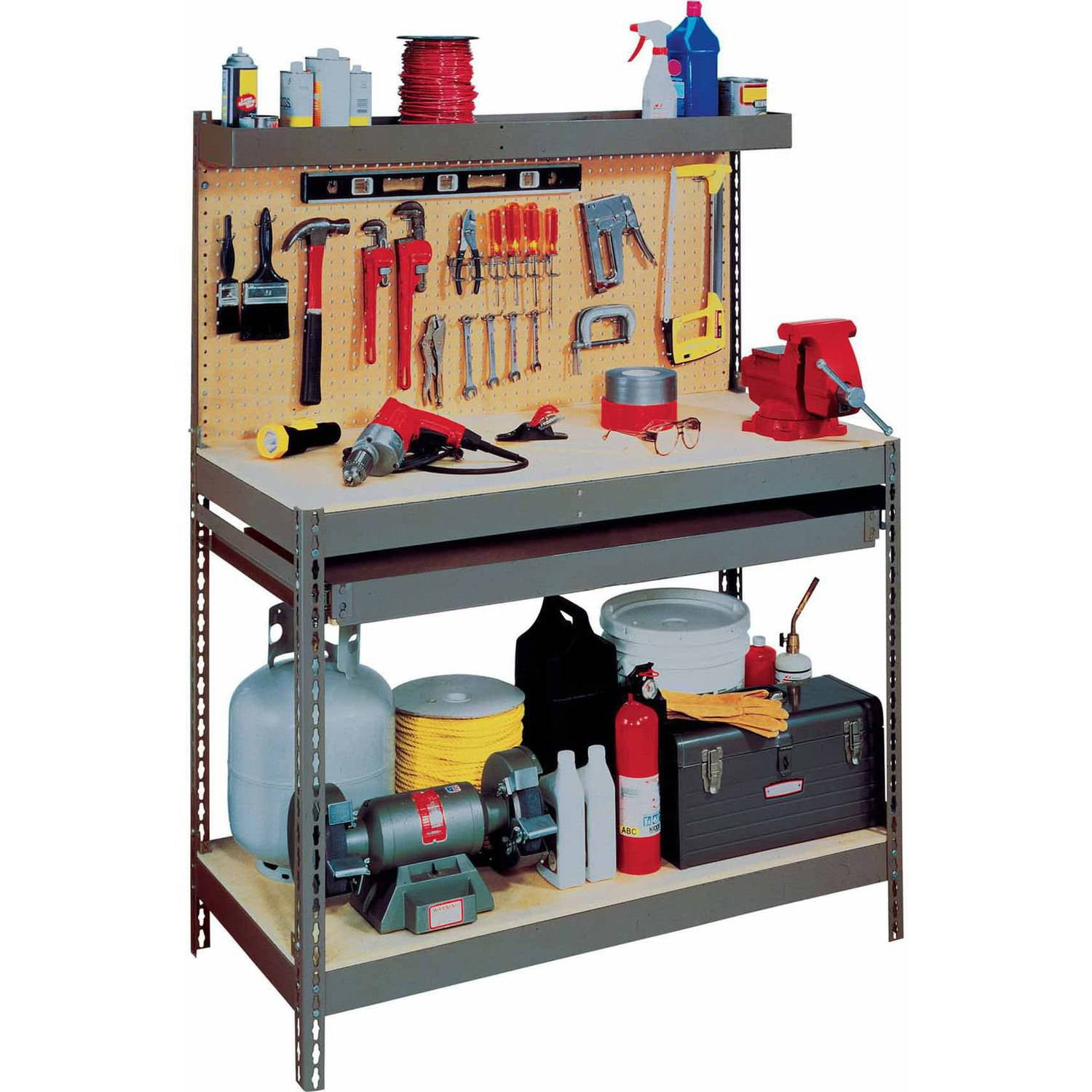 Workbench Work Garage Table Storage  Hobby Steel fits husky dewalt edsal drawer 