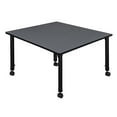 thumbnail image 3 of Regency Kee 48 in. Square Height Adjustable Mobile Classroom Activity Table- Grey, 3 of 6
