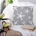 thumbnail image 3 of Pillow Covers 20x20 Set of 2, Gery Starfish Coastal Square Throw Pillow Covers for Couch/Sofa/Living Room, Summer Beach Nautical Sea Ocean Decorative Soft Pillowcases for Couch Throw Pillows, 3 of 7