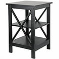 thumbnail image 6 of CZMJY 24 Inch End Table with Storage Shelf – X-Design Sophistication Merging with Sofa Side Table Function for Stylish Home Decor, Black, 6 of 10