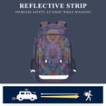 thumbnail image 5 of FORMRS Unisex School Backpack 17" Student Travel Bag with Laptop Compartment, Light Purple Flowers, 5 of 7