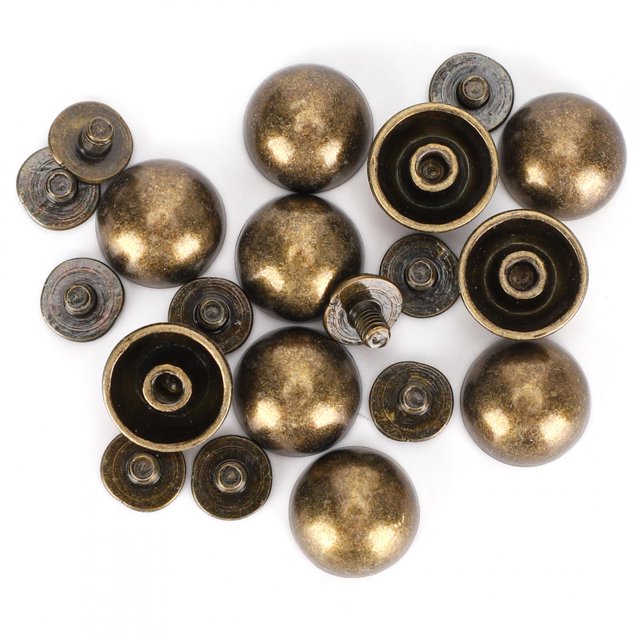 Rivets Champignon 12Mm, Anti-Corrosion Pratique Dôme Rivets Champignon, pour Ceintures Sacs en Cuir