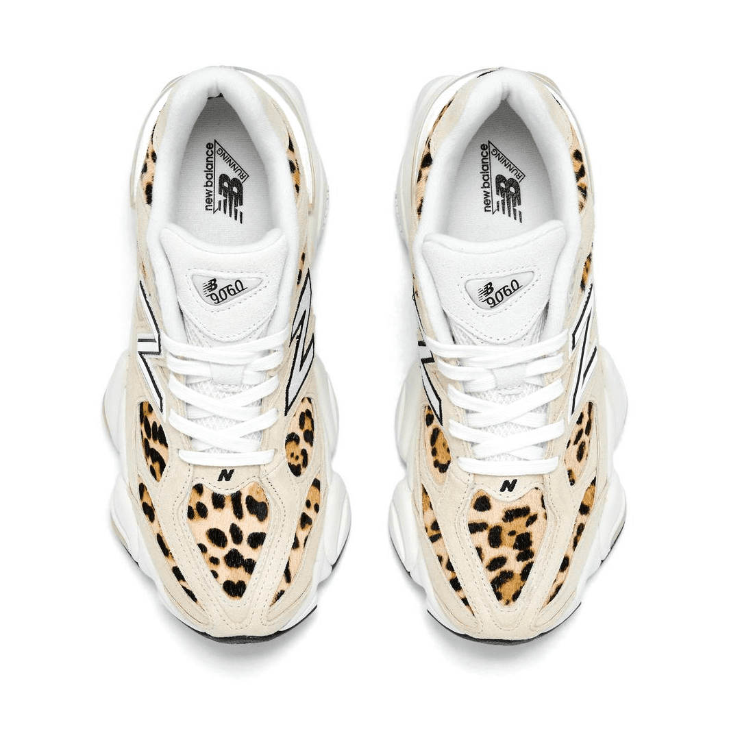 New Balance 9060 Tan Leopard Print White (Women's)