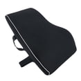 thumbnail image 1 of Cojín de espalda negro, almohada de apoyo lumbar, respaldo alto, 45 x 4 cm, almohada de cintura portátil para el, ligero, 1 of 9
