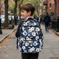 thumbnail image 6 of FUIALDOLG White Flowers Pattern Durable Backpack for Girls for Travel Elementary School, Water Resistant Breathable 600D Polyester Elementary Backpack, 6 of 10