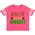 thumbnail image 3 of Inktastic Nice Until Proven Naughty with Holly and Gingerbread Man Boys or Girls Toddler T-Shirt, 3 of 5