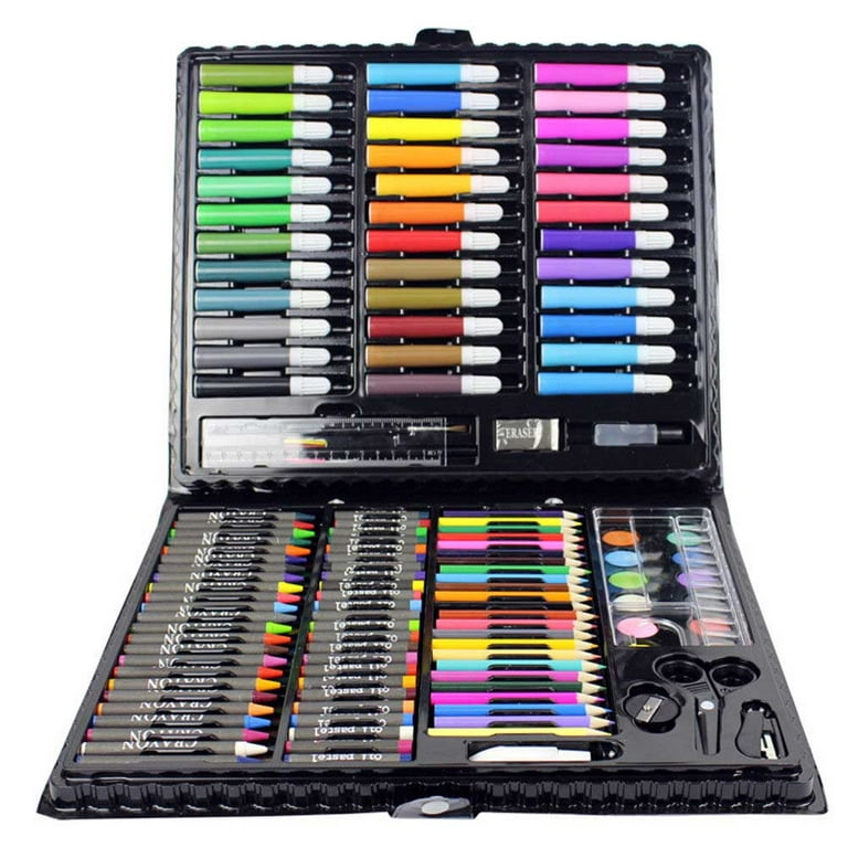 150 Pcs/Set Drawing Tool Kit with Box Painting Brush Art Marker Water Color Pen Crayon Kids Gift Office Stationery and Educational Supplies
