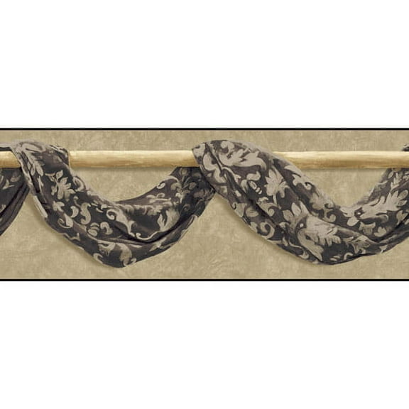 York Wallcoverings  BG1716BD  Wallpaper  Border Portfolio II  Home Decor  Borders  ;Brown / Black