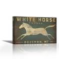 thumbnail image 1 of White Horse Running - Contemporary Fine Art Giclee on Canvas Gallery Wrap - wall décor - Art painting - 36 x 24 Inch - Ready to Hang, 1 of 2