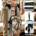 thumbnail image 5 of COEQINE Forearm Crutch Accesories for Broken Leg Cute Sloth Floral Elbow Crutch Bag, Mobility Aid Attachment, with 2 Pockets, Phone Holder, for Seniors Women Men, 5 of 7