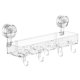 thumbnail image 1 of Soporte de almacenamiento con ventosa montado en la pared, estante de ducha for baño sin taladro, 1 of 8