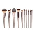 thumbnail image 2 of Happydeer 1Pc Champagne Gold Handle Eyebrow Powder Flame Makeup Brush Portable, 2 of 13