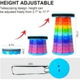 thumbnail image 3 of Tabouret Pliable Amélioré Épaissi, Tabouret Pliable Portable Tabouret Rétractable pour Pêche, Randonnées, BBQ, Fêtes, Activités Extérieures (Arc-en-Ciel), 3 of 6