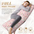 thumbnail image 4 of Body Pillow Cover - Soft Body Pillow Pillowcase, Floral retro style Breathable Long Body Pillow Case Cover with Invisible Zipper 20x60in, 4 of 5
