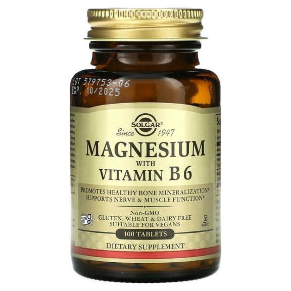 Solgar Magnesium with Vitamin B6 100 Tablets