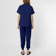 thumbnail image 4 of Mlqidk Navy Scrubs Sets for Women Cool Stretch Medical Scrub Set Crew Neck Top and Pants with Pockets Nurse Uniform Navy XL, 4 of 4