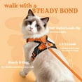 thumbnail image 6 of rabbitgoo Cat Harness and Leash for Walking, Escape Proof Soft Adjustable Vest Harnesses for Cats, Easy Control Breathable Reflective Strips Jacket, Orange, 6 of 11