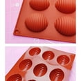 thumbnail image 4 of Fiaya Women Easter Eggs Shaped Cake Mold, 12 Cavity Silicone Egg Molds, 1pc 3D Egg Baking Tooling for Cake Baking Chocolate Candy Jello Decorating Crafts, 11.42×6.69inch (Coffee), 4 of 6